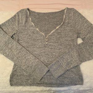 Abercrombie & Fitch Plush Long Sleeve Lounge Top